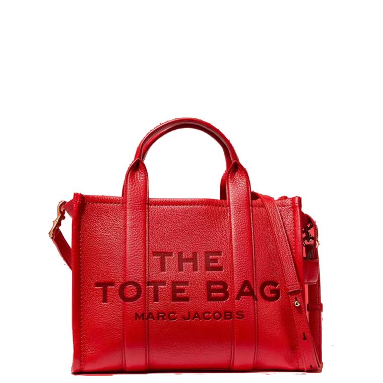 Marc Jacobs The Medium Leather Tote Bag, True Red  